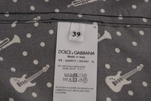 Load image into Gallery viewer, Dolce &amp; Gabbana Silk Black and White Jazz Motive Shirt
