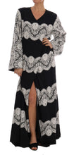 Load image into Gallery viewer, Dolce &amp; Gabbana Elegant Silk Floral Lace Kaftan Maxi Dress
