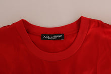 Load image into Gallery viewer, Dolce &amp; Gabbana Red Silk Floral Embroidered Elegance Top
