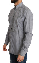 Load image into Gallery viewer, Dolce &amp; Gabbana Elegant Gray Checkered Slim Fit Casual Shirt
