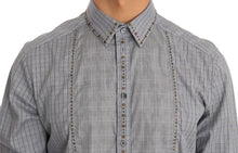 Load image into Gallery viewer, Dolce &amp; Gabbana Elegant Gray Checkered Slim Fit Casual Shirt
