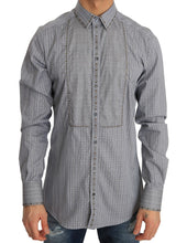 Load image into Gallery viewer, Dolce &amp; Gabbana Elegant Gray Checkered Slim Fit Casual Shirt
