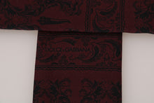 Load image into Gallery viewer, Dolce &amp; Gabbana Silk Bordeaux Crown Chili Print Mens Scarf
