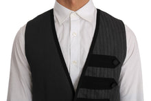 Load image into Gallery viewer, Dolce &amp; Gabbana Elegant Gray Torrero Pattern Formal Vest
