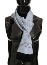 Load image into Gallery viewer, Dolce &amp; Gabbana Elegant Blue Silk Polka Dot Men&#39;s Scarf
