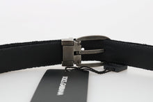 Load image into Gallery viewer, Dolce &amp; Gabbana Elegant Black Cotton-Leather Men&#39;s Belt
