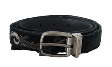 Load image into Gallery viewer, Dolce &amp; Gabbana Elegant Black Cotton-Leather Men&#39;s Belt
