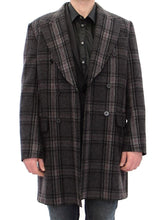 Load image into Gallery viewer, Dolce &amp; Gabbana Sicilia Checkered Wool Blend Coat
