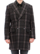 Load image into Gallery viewer, Dolce &amp; Gabbana Sicilia Checkered Wool Blend Coat
