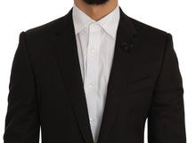 Load image into Gallery viewer, Dolce &amp; Gabbana Elegant Brown Jacquard Martini Suit
