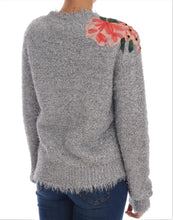 Load image into Gallery viewer, Dolce &amp; Gabbana Elegant Silver Floral Applique Cardigan

