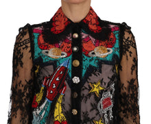 Load image into Gallery viewer, Dolce &amp; Gabbana Floral Lace Embroidered Blouse with Crystals
