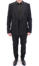 Load image into Gallery viewer, Dolce &amp; Gabbana Elegant Black Striped Wool-Silk Blend Suit
