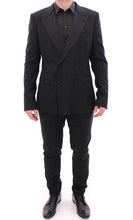 Load image into Gallery viewer, Dolce &amp; Gabbana Elegant Black Striped Wool-Silk Blend Suit
