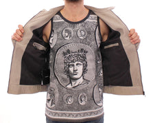 Load image into Gallery viewer, Dolce &amp; Gabbana Elegant Beige Leather Lambskin Jacket
