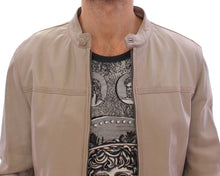 Load image into Gallery viewer, Dolce &amp; Gabbana Elegant Beige Leather Lambskin Jacket
