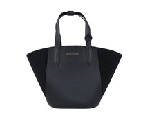 Load image into Gallery viewer, Michael Kors Portia Small Pebbled Leather Suede Tote Handbag (Black)
