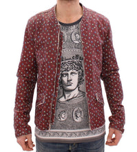 Load image into Gallery viewer, Dolce &amp; Gabbana Exclusive Boxer Print Bordeaux Leather Jacket
