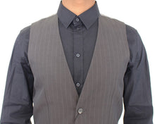 Load image into Gallery viewer, Dolce &amp; Gabbana Elegant Gray Striped Dress Vest
