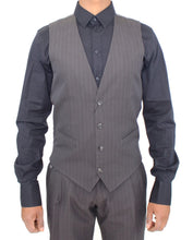 Load image into Gallery viewer, Dolce &amp; Gabbana Elegant Gray Striped Dress Vest
