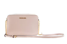 Load image into Gallery viewer, Michael Kors Jet Set Large East West Saffiano Leather Crossbody Bag Handbag (Powder Blush)
