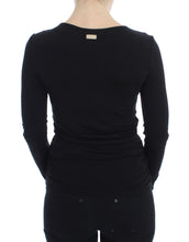 Load image into Gallery viewer, Versace Jeans Elegant V-Neck Black Viscose Blend Sweater
