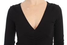 Load image into Gallery viewer, Versace Jeans Elegant V-Neck Black Viscose Blend Sweater
