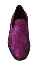 Load image into Gallery viewer, Dolce &amp; Gabbana Elegant Silk-Wool Blend Loafers in Purple
