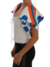 Load image into Gallery viewer, Dolce &amp; Gabbana White Polka Silk Corset Bustier Top
