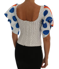 Load image into Gallery viewer, Dolce &amp; Gabbana White Polka Silk Corset Bustier Top
