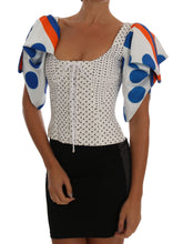 Load image into Gallery viewer, Dolce &amp; Gabbana White Polka Silk Corset Bustier Top
