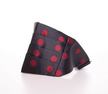 Load image into Gallery viewer, Dolce &amp; Gabbana Exquisite Black Silk Cummerbund with Red Polka Dots
