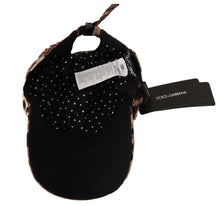 Load image into Gallery viewer, Dolce &amp; Gabbana Brown Leopard Sequin Sicily Applique Baseball Hat
