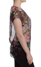 Load image into Gallery viewer, Dolce &amp; Gabbana Elegant Floral Silk Blouse with Cap Sleeves
