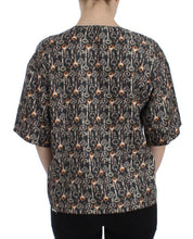 Load image into Gallery viewer, Dolce &amp; Gabbana Enchanted Sicily Silk Blouse with Medieval Keys Print
