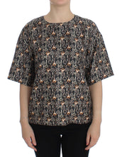 Load image into Gallery viewer, Dolce &amp; Gabbana Enchanted Sicily Silk Blouse with Medieval Keys Print
