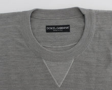 Load image into Gallery viewer, Dolce &amp; Gabbana Elegant Gray Silk Crewneck Pullover Sweater
