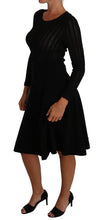 Load image into Gallery viewer, Dolce &amp; Gabbana Elegant Black Knitted Sheath Dress
