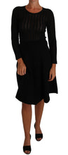 Load image into Gallery viewer, Dolce &amp; Gabbana Elegant Black Knitted Sheath Dress
