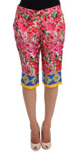 Load image into Gallery viewer, Dolce &amp; Gabbana Multicolor Floral Silk Capri Pants
