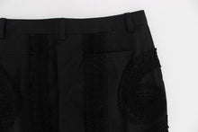 Load image into Gallery viewer, Dolce &amp; Gabbana Black Cotton Stretch Torero Capris Pants
