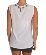 Load image into Gallery viewer, Dolce &amp; Gabbana Elegant Embellished Sleeveless Silk Blouse
