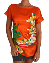 Load image into Gallery viewer, Dolce &amp; Gabbana Sicilian Summer Silk Crystal-Embellished Top
