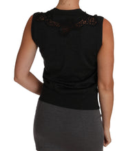 Load image into Gallery viewer, Dolce &amp; Gabbana Chic Gray Sleeveless Silk Blend Blouse
