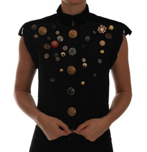 Load image into Gallery viewer, Dolce &amp; Gabbana Embellished Black Military Style Vest

