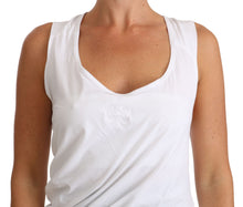 Load image into Gallery viewer, Cavalli Elegant White Tie Back Tank Top Tee
