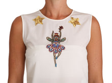 Load image into Gallery viewer, Dolce &amp; Gabbana Enchanted Crystal-Embellished Silk Blouse
