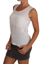 Load image into Gallery viewer, Dolce &amp; Gabbana Elegant Sleeveless White Silk Blouse Top
