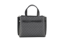 Load image into Gallery viewer, Michael Kors Emilia Small Black Signature PVC Satchel Crossbody Handbag Purse
