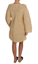 Load image into Gallery viewer, Dolce &amp; Gabbana Chic Beige Crochet Knitted Raffia Cardigan
